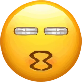 😙 Emoji, Kuss, Gelb, Gesicht whatsapp sticker
