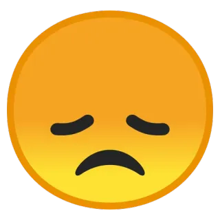 😞 Emoji, Sedih, Tidak bahagia, Wajah, Ekspresi telegram sticker
