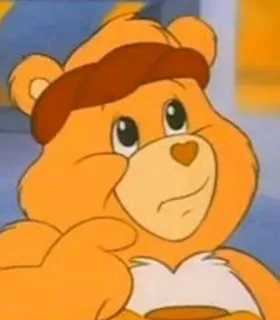 🤨 Glücksbärchi, Cartoon, Freund, fröhlich whatsapp sticker