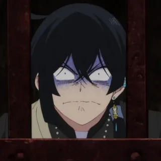 💎 Anime, Dessin animé, Contrarié, En colère, Visage telegram sticker
