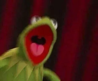 😧 Kermit kermit, muppet, rana, meme, pupazzo telegram sticker