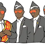 😎 Coffin Dance, งานศพ, มีม, กานา, แบกโลงเต้น, ไวรัลวิดีโอ telegram sticker