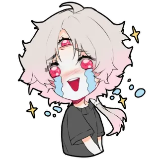 😭 anime, chorando, emocional, fofo, brilho telegram sticker