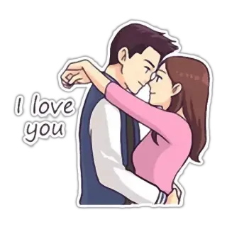 ❤️ I love you love, couple, romance, affection, relationship telegram sticker