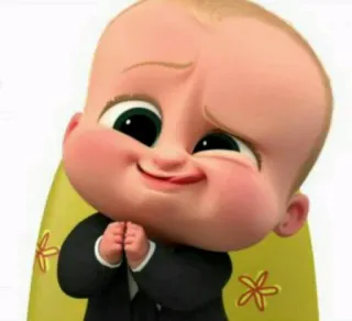 😜 Boss Baby The Boss Baby bébé, dessin animé, film, Dreamworks, Baby Boss, costume telegram sticker