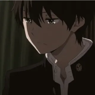 😁 Houtarou Oreki Hyouka anime, hyouka, houtarou oreki, character, school uniform telegram sticker