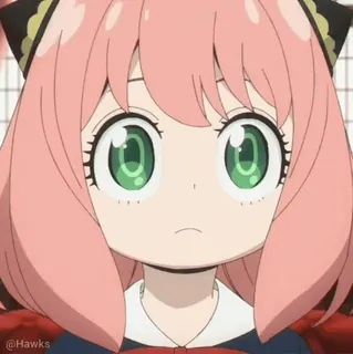 π Anya Forger Spy x Family Anime, Ragazza, Cartone animato, Carino, Spy x Family, Anya Forger, Personaggio, Manga whatsapp sticker