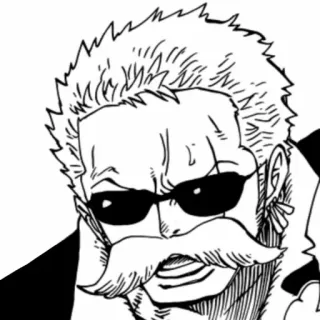 😎 Monkey D. Garp One Piece Anime, Manga, One Piece, Monkey D. Garp, Charakter telegram sticker