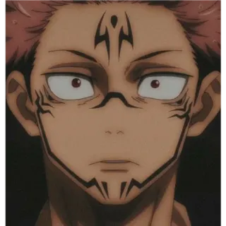 🙂 Ryomen Sukuna Jujutsu Kaisen anime, manga, cursed spirit, ryomen sukuna, jujutsu kaisen telegram sticker
