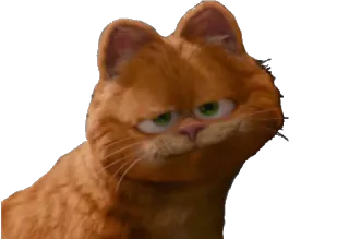 🙃 Garfield cat, cartoon, Garfield, orange cat, pet telegram sticker