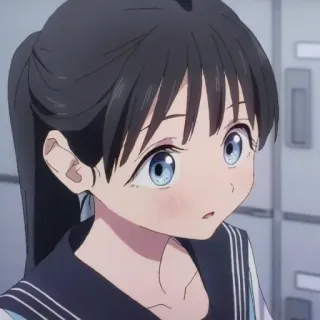 🍥 Anime, Garota, Fofa, Uniforme escolar, Personagem, Ilustração telegram sticker