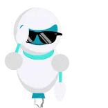 😎 Roboter, cool, Sonnenbrille, Cartoon, Figur telegram sticker