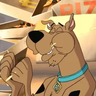 🐶 Scooby-Doo scooby, doo, dog, cartoon, pizza telegram sticker