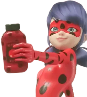 🐞 Ladybug Miraculous: Tales of Ladybug & Cat Noir 卡通, 超级英雄, 瓢虫, 瓢虫少女, 酱汁 whatsapp sticker