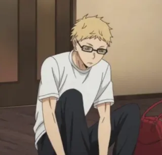 ✨ Kei Tsukishima Haikyuu!! anime, character, tsukishima, kei, haikyuu telegram sticker