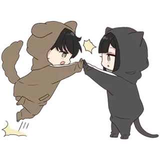 🌟 anime, cartoon, characters, cute, kawaii, friendship telegram sticker