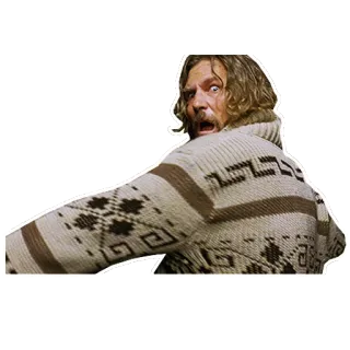 😱 The Dude The Big Lebowski The Dude, The Big Lebowski, movie, character, Jeff Bridges telegram sticker