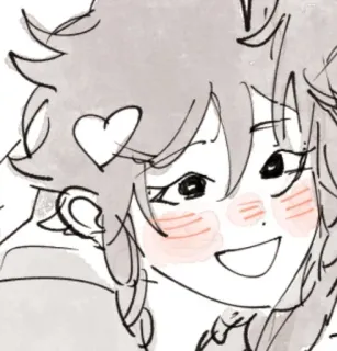 🌟 Anime, süß, Herz, Illustration telegram sticker