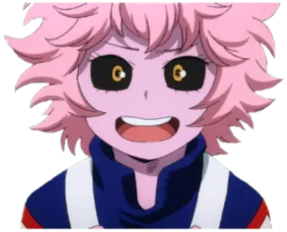😃 Mina Ashido My Hero Academia 动漫, 英雄, 粉色, 女孩, 可爱, 漫画 telegram sticker