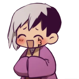 😄 애니메이션, 치비, 귀여운, 미소, 만화 telegram sticker