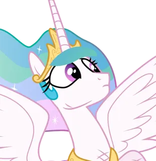 😟 Princess Celestia My Little Pony принцесса, единорог, пони, милый, мультфильм, селестия telegram sticker