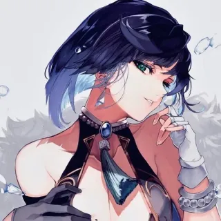 🧿 Yelan Genshin Impact Anime, Phụ nữ, Genshin Impact, Yelan, Nhân vật telegram sticker