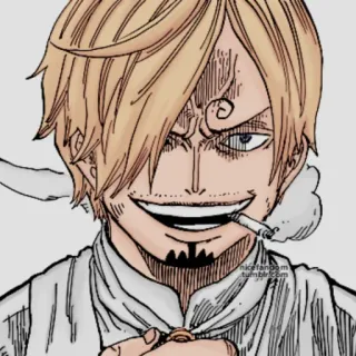 🚬 Sanji One Piece Anime, Manga, One Piece, Sanji, Personaje, Cocinero, Cigarrillo telegram sticker