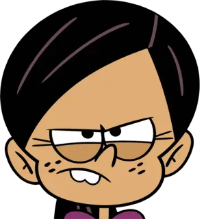😡 Ronnie Anne Santiago The Loud House Dessin animé, Fille, En colère, Santiago, Nickelodeon, Personnage telegram sticker