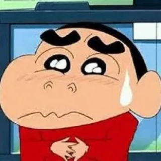 😰 Shin-chan animé, dessin animé, enfant, pleurs whatsapp sticker