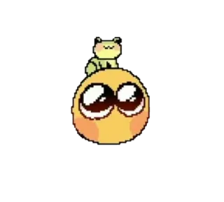 🐸 Emoji, Süß, Wurm, Gelb telegram sticker