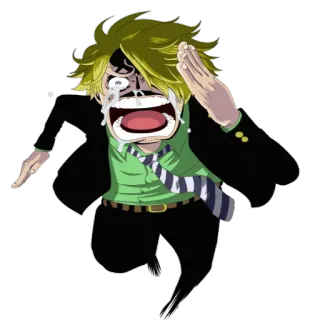 😰 Sanji One Piece Anime, Manga, Pleurs, Émotionnel, Dessin animé, Personnage, One Piece, Sanji telegram sticker