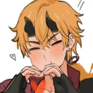 ❤️ Thoma Genshin Impact Anime, Videogioco, Fanart, Carino, Personaggio telegram sticker