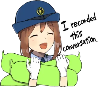 Police Girlfriend ENG :: @line_stickers telegram stickers