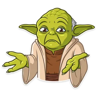 🤷‍♂️ Yoda Yoda, Star Wars, Jedi, Master, sticker telegram sticker