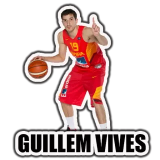 🏀 Guillem Vives GUILLEM VIVES นักบาสเกตบอล, นักกีฬา, กีฬา, สเปน, บาสเกตบอล whatsapp sticker