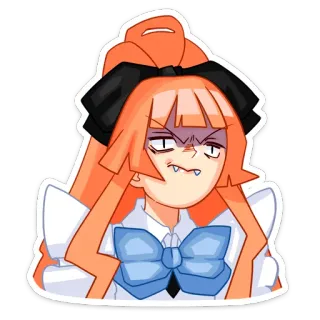 😡 Аниме, Мультфильм, Злой, Выражение лица, Персонаж, Рыжие волосы whatsapp sticker
