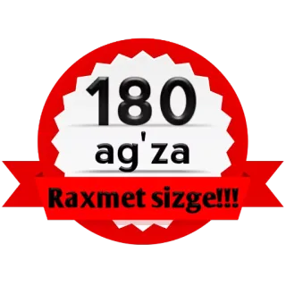 😍 180 ag'za
Raxmet sizge!!! celebration, achievement, congratulations, community, Uzbekistan, thank you telegram sticker