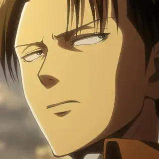 🔗 Levi Ackerman Attack on Titan Anime, Levi, Ackerman, Atak Tytanów, Manga, Poważny, Postać telegram sticker