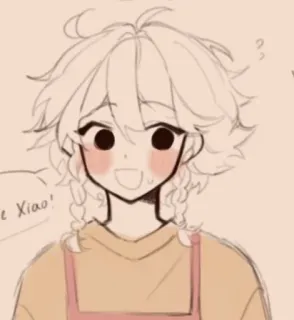 🌟 Xiao e Xiao! Anime, Postać, Uroczy, Fanart, Szkic telegram sticker