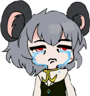 😢 anime, menangis, tikus, sedih telegram sticker