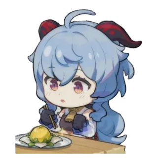 🍛 Ganyu Genshin Impact Anime, Video game, Karakter, Imut, Genshin Impact telegram sticker