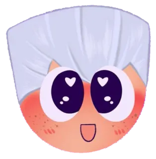 😍 carino, kawaii, blob, personaggio, arte digitale telegram sticker