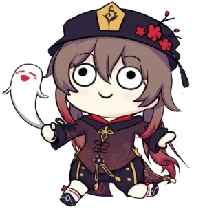 🌟 Hu Tao Genshin Impact hu tao, genshin impact, anime, game, imut, chibi, hantu telegram sticker