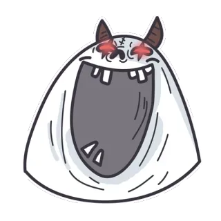 😁 Monster, Geist, Kreatur, Cartoon, lustig, Halloween telegram sticker