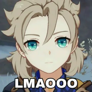 🤣 Albedo Genshin Impact LMAOOOO albedo, genshin impact, game, character, lmao, meme telegram sticker