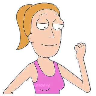 🙃 Summer Smith Rick and Morty dibujos animados, animado, dibujos animados para adultos, verano, Rick y Morty telegram sticker