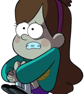 😳 Mabel Pines Gravity Falls Dessin animé, Mabel, Gravity Falls, Personnage, Triste telegram sticker