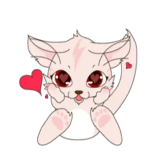 😍 dibujos animados, lindo, gato, animal, corazón, amor, rosa whatsapp sticker