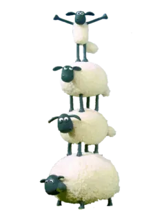 🦵 Shaun the Sheep pecora, cartoni animati, animali, pila telegram sticker