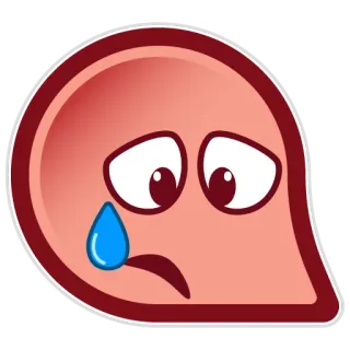 😢 sedih, menangis, emoji, air mata, ekspresi, emosi, kesal telegram sticker
